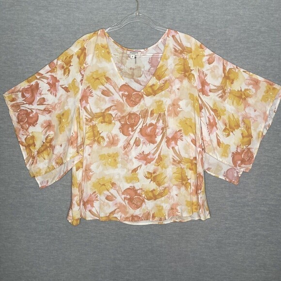 Andree By Unit Blouse Shirt Top Size 1X Plus Boutique Kimono Career Lagenlook - Picture 1 of 5